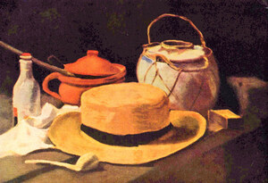 Still Life with Pipe and Straw Hat
